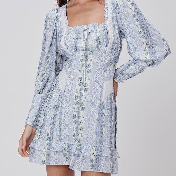For Love & Lemons Gracie Mini Dress free shipping - Picture 1 of 9